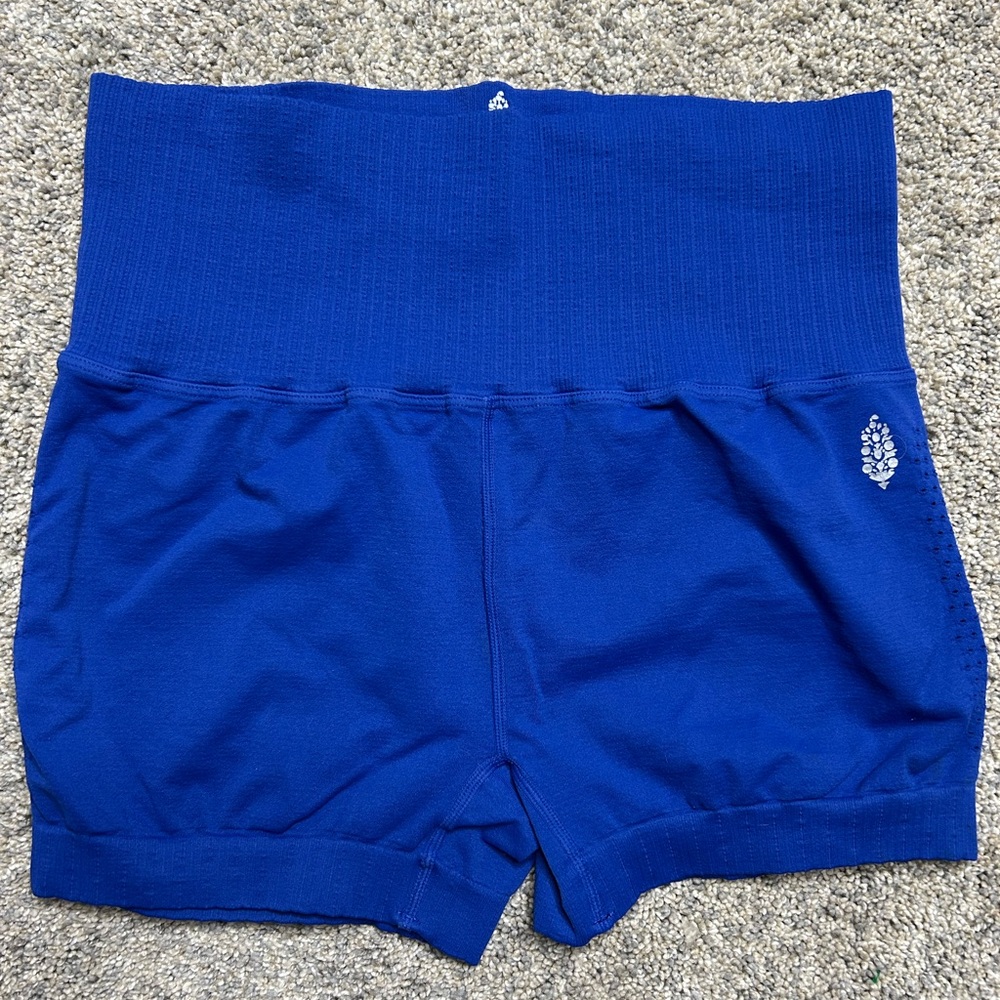 Free People Movement High-Rise Biker Shorts | Royal Blue | Size M/L